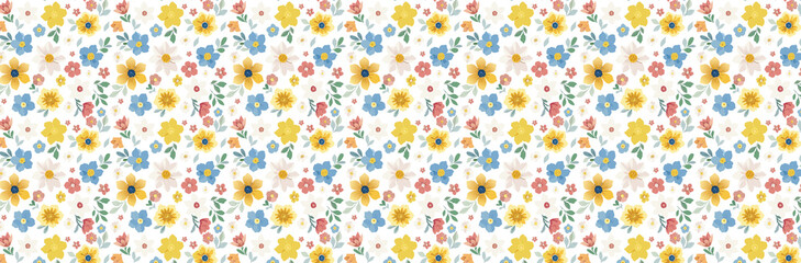 Obraz premium Flower Pattern PNG (Made by AI and then turned into pattern in Illustrator)