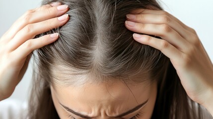 Obraz premium Woman's Hair Loss Concern