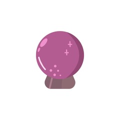 Magic Purple Crystal Ball Vector
