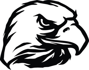 Vector illustration eagle head logo isolated in a white background