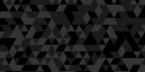 Vector geometric seamless gray and black cube square low polygon background. abstract surface creative diamond pattern corporate black Polygon Mosaic triangle texture background.