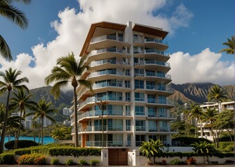 Obraz premium Hotel by the sea