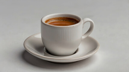 Fototapeta premium Latte Coffee People drinking cups of delicious wooden coffee on isolated background