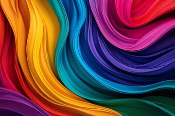 Fototapeta premium Abstract colorful wave pattern background with vibrant hues and smooth flowing curves. Perfect for creative design and artistic projects.