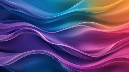 Fototapeta premium Abstract colorful wave texture background with gradient hues of blue, purple, and orange creating a vibrant and dynamic visual effect.