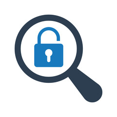 Lock protection search icon