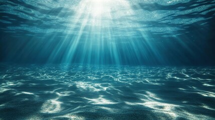 Abstract underwater view with light and dark blue gradients, subtle wave patterns, and a calm, flowing vibe