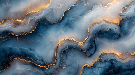 A soft pastel blue marble background with intricate gold veins flowing across, offering a serene and sophisticated look