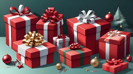 Obraz premium christmas gift boxes