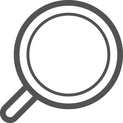 Magnifying glass icon. Linear zoom loupe symbol