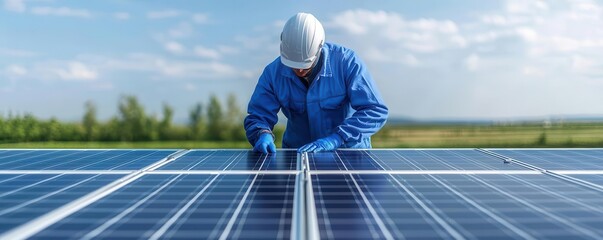 Solar panel production process in a cleanroom environment, with engineers inspecting quality, solar panel manufacturing, renewable energy production