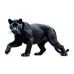 Obraz premium black panther ,isolated on white background , transparent png image