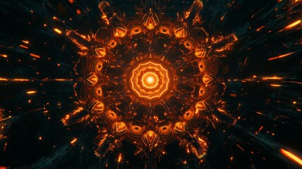 Obraz premium Mesmerizing Cosmic Explosion: A Stunning Kaleidoscopic Adventure