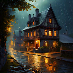 Fototapeta premium castle in the night