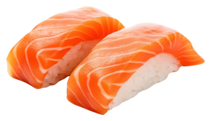 PNG Salmon sushi seafood rice dish.