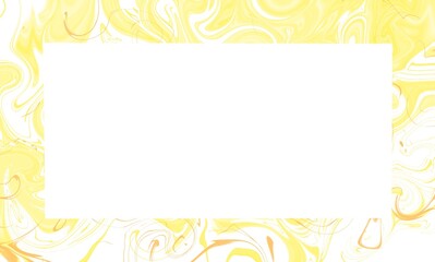 Cover template with abstract yellow swirl frame. Background for the banner.