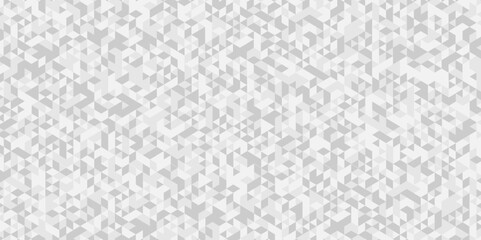 Vector geometric seamless gray and white cube square low polygon background. abstract surface creative diamond pattern gray Polygon Mosaic, business triangle texture background.