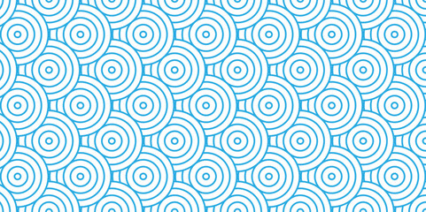 Overlapping blue Pattern Minimal diamond geometric transparent waves spiral abstract circle wave line. seamless tiles stripe geometric create retro traditional fabric pattern white background.