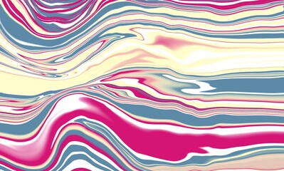 An abstract fluid art painting featuring swirling shades of pink blue and yellow creating a marble-like texture liquid gradient abstract background