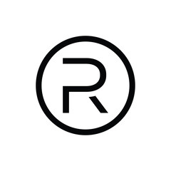 elegant p and r letter combination logo design