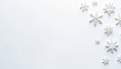 Christmas winter scene with snowflakes and frosty blue decorations, perfect for holiday cards or festive backgroundsChristmas winter scene with snowflakes and frosty blue decorations, perfect for holi