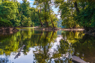 Chesapeake and Ohio Canal National Historical Park in summer. Lock 10