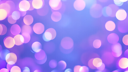 Fototapeta premium Colorful bokeh background with soft lights in purple and blue tones.