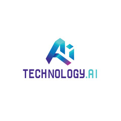 A modern AI logo featuring gradient colors, designed for branding AI technology companies.