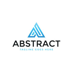 Abstract A letter logo, perfect for modern business branding, tech companies