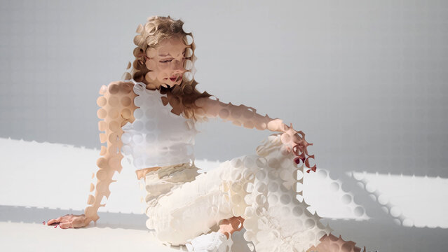 Ribbed Glass Texture Effect