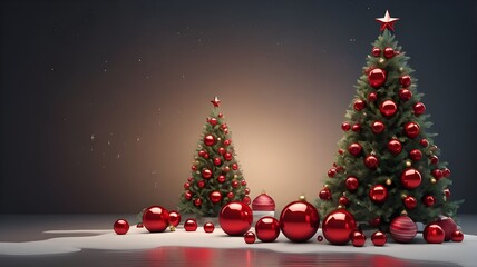 christmas tree and decorations