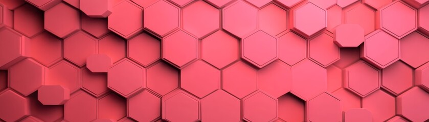 Abstract Pink Hexagon Pattern Background