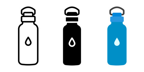 Bottle icon set. Tumbler sign. for mobile concept and web design. vector illustration on white background