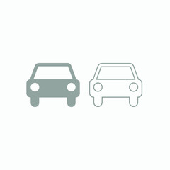 Car silhouette icon set. Vector illustration