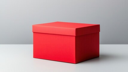 Offset red box with an auto-lock bottom for easy assembly, keeping the surface free of any printing   auto-lock bottom, easy assembly