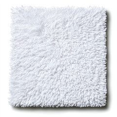 Fluffy white texture isolated on white background for design use.