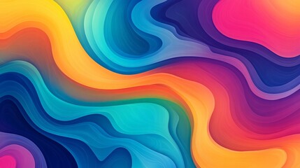 Obraz premium Vibrant Layers of Color in Abstract Landscape