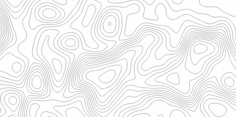 Topographic map background geographic line map with seamless ornament design. The black on white contours vector topography stylized height of the lines map.	