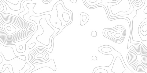 Topographic map background geographic line map with seamless ornament design. The black on white contours vector topography stylized height of the lines map.	