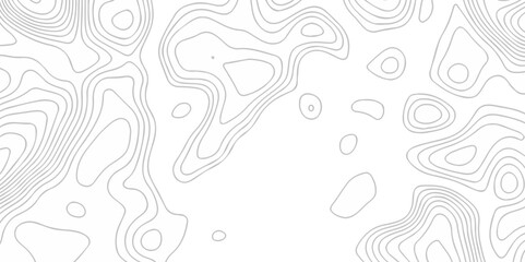 Topographic map background geographic line map with seamless ornament design. The black on white contours vector topography stylized height of the lines map.	