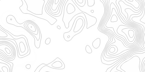 Fototapeta premium Topographic map background geographic line map with seamless ornament design. The black on white contours vector topography stylized height of the lines map. 
