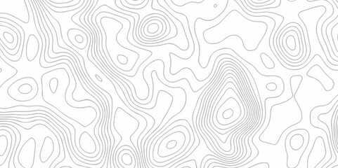 Topographic map background geographic line map with seamless ornament design. The black on white contours vector topography stylized height of the lines map.  © Alibuss