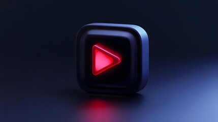 Live streaming Social media minimal icon. 3d rendering. 