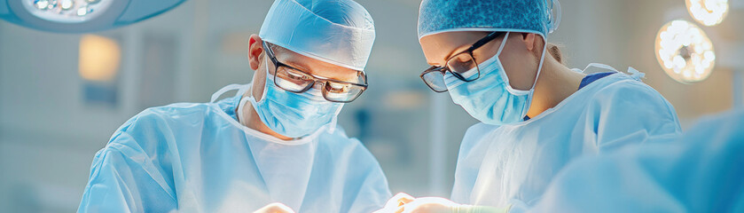 Surgical robots performing delicate vascular surgery, robotic surgery, precision and advanced technology