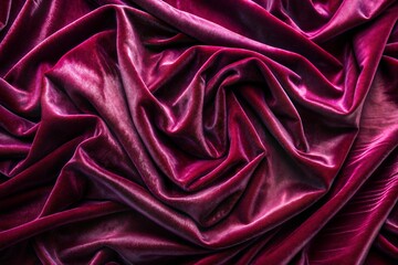 Obraz premium Burgundy velvet fabric close-up with luxurious folds