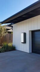 Modern Garage with Sleek Battery Pack Installation