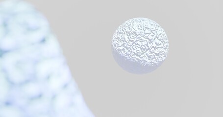 a planet in the distance, white snowy effect, space exploration and sci fi creative wallpaper, a rugged white planet.