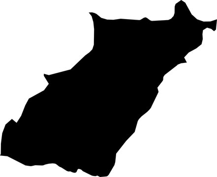 recommend clip art: Contour map of the state of North Lebanon, Lebanon. Graphic illustration on a transparent background with black region borders