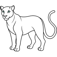 panther white background