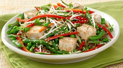 Colorful Vegetable and Tofu Stir-Fry Delight